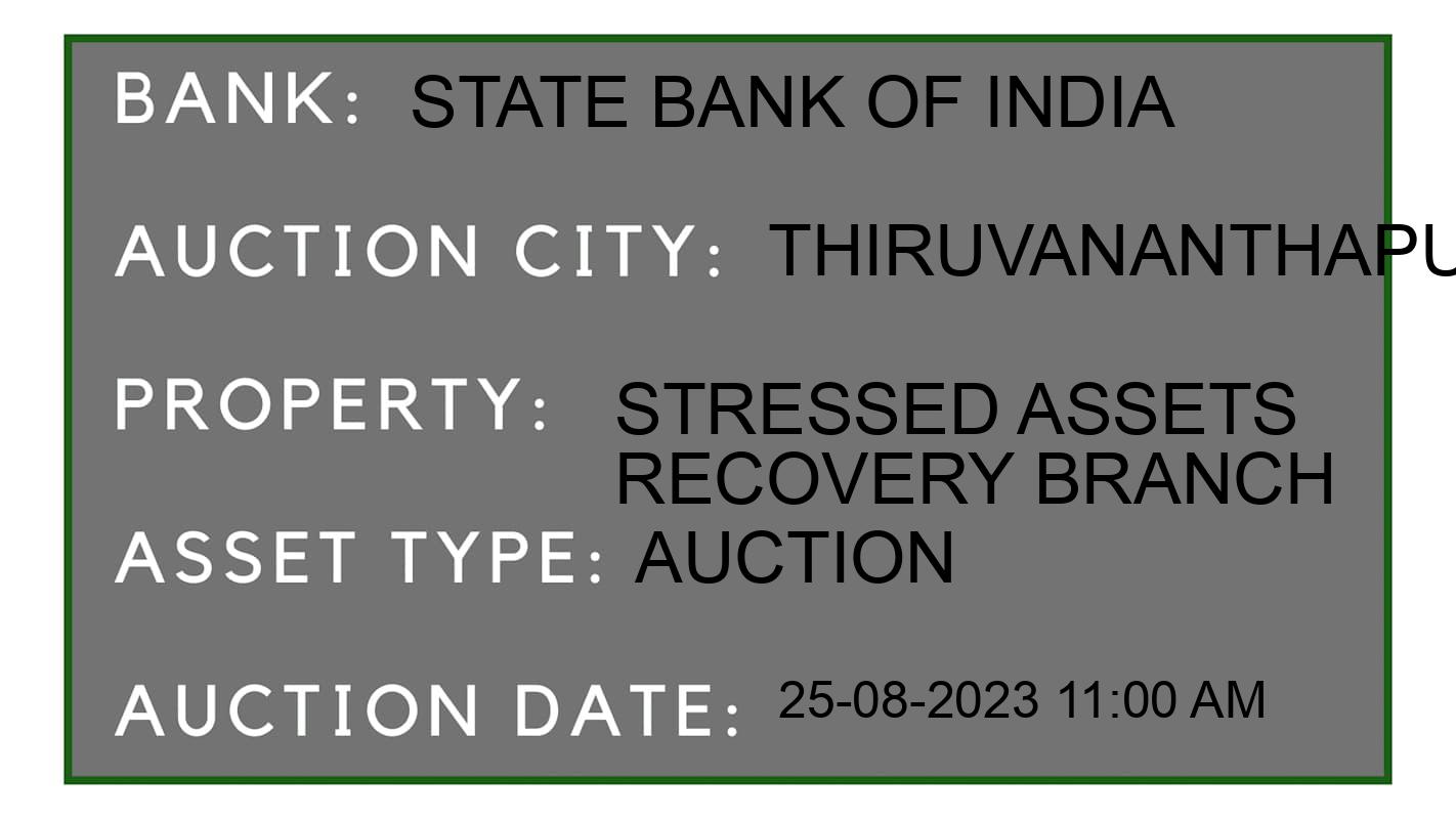 Auction Bank India - ID No: 177903 - State Bank of India Auction of State Bank of India Auctions for Land in Tiruvananthapuram, Thiruvananthapuram
