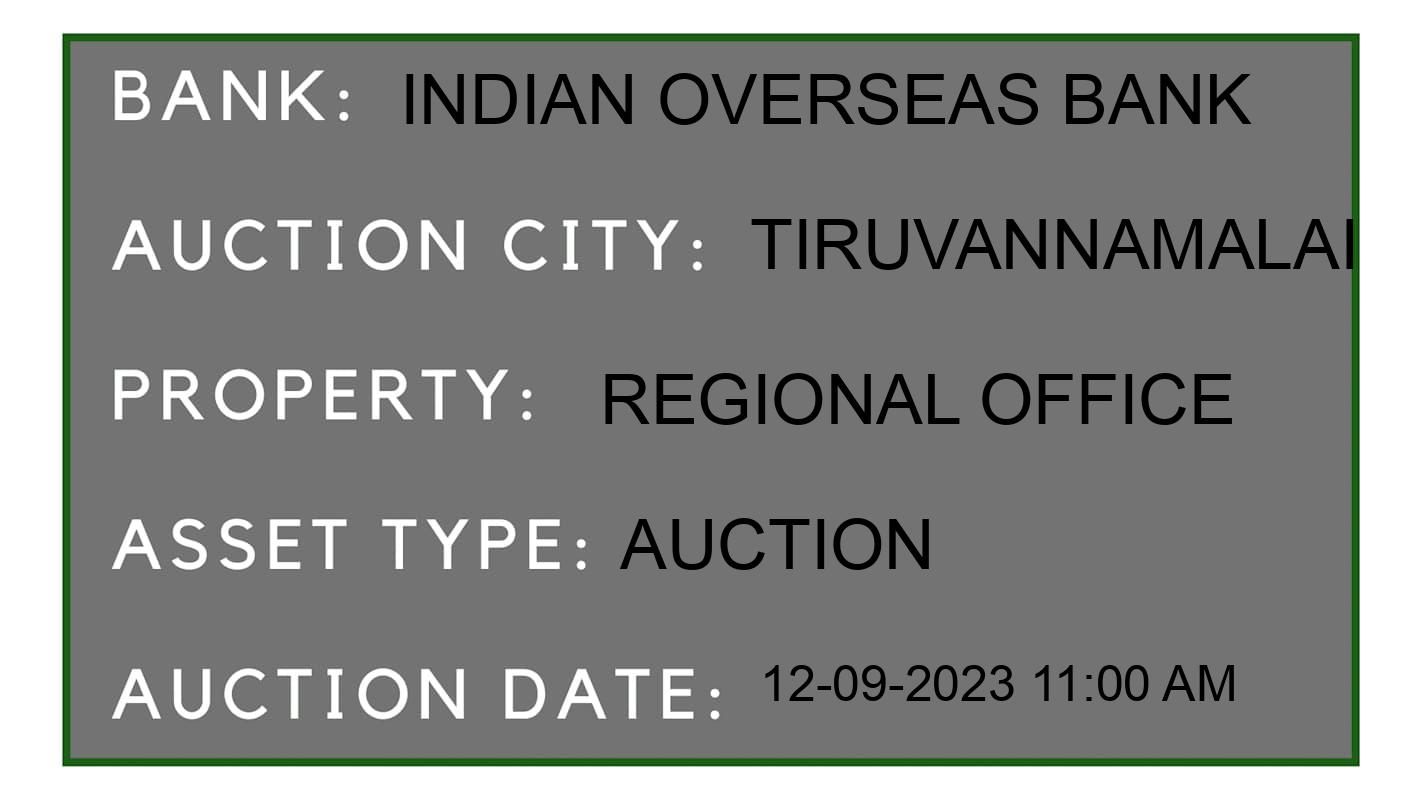 Auction Bank India - ID No: 178182 - Indian Overseas Bank Auction of Indian Overseas Bank Auctions for Plot in Arni, Tiruvannamalai