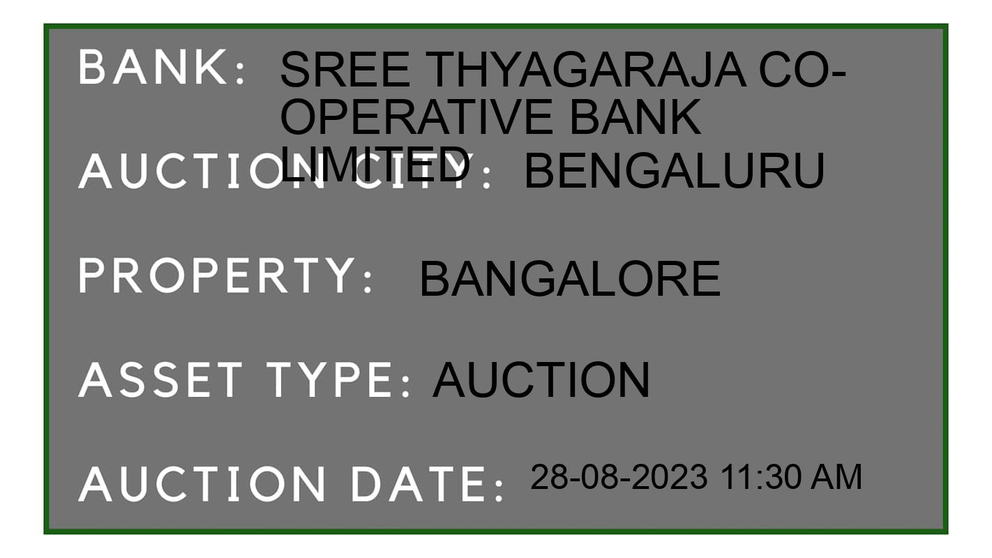 Auction Bank India - ID No: 178284 - SREE THYAGARAJA CO-OPERATIVE BANK LIMITED Auction of SREE THYAGARAJA CO-OPERATIVE BANK LIMITED Auctions for Plot in jayanagar, Bengaluru