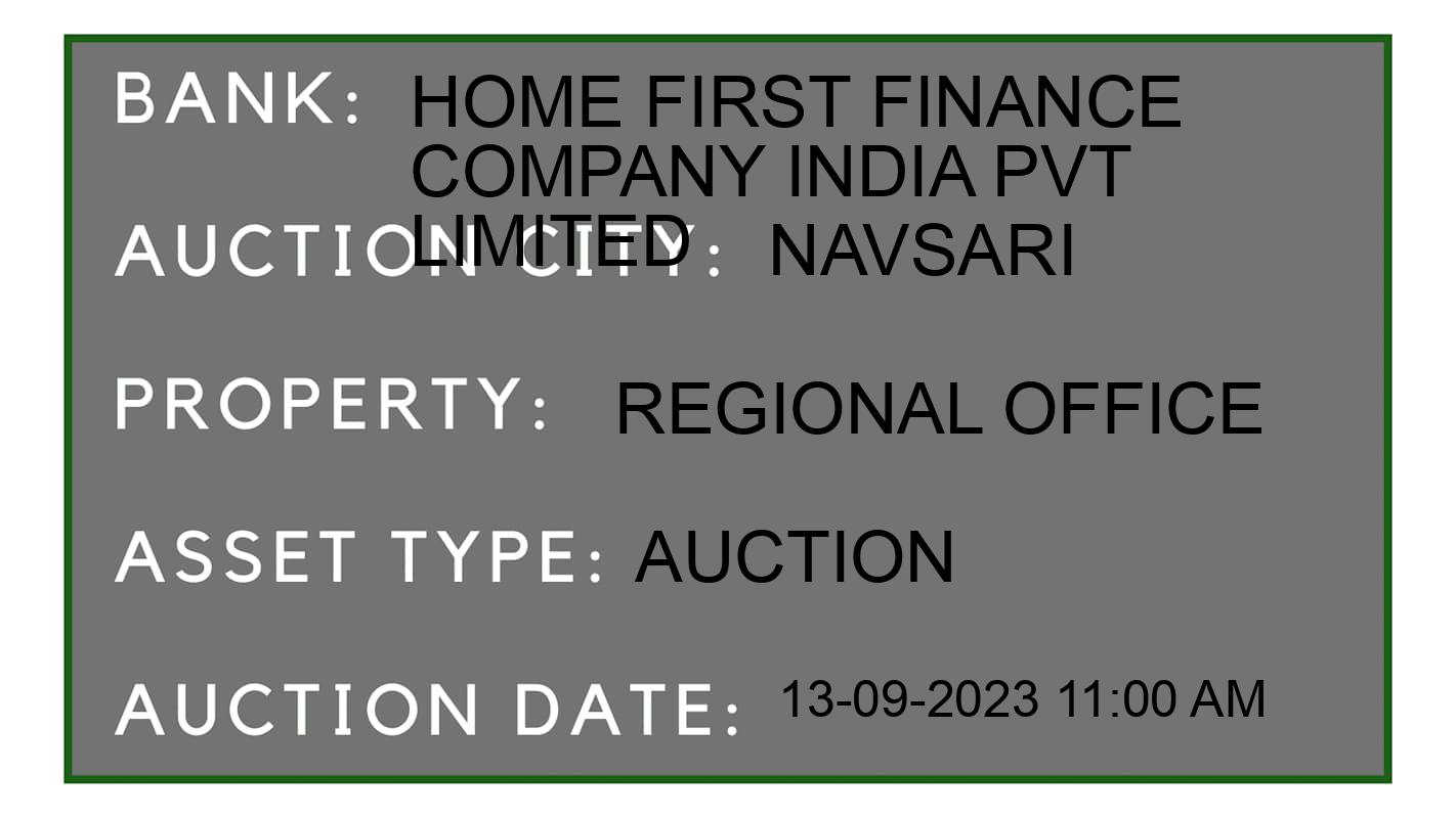 Auction Bank India - ID No: 178341 - Home First Finance Company India Pvt Limited Auction of Home First Finance Company India Pvt Limited Auctions for Residential Flat in Navsari, Navsari