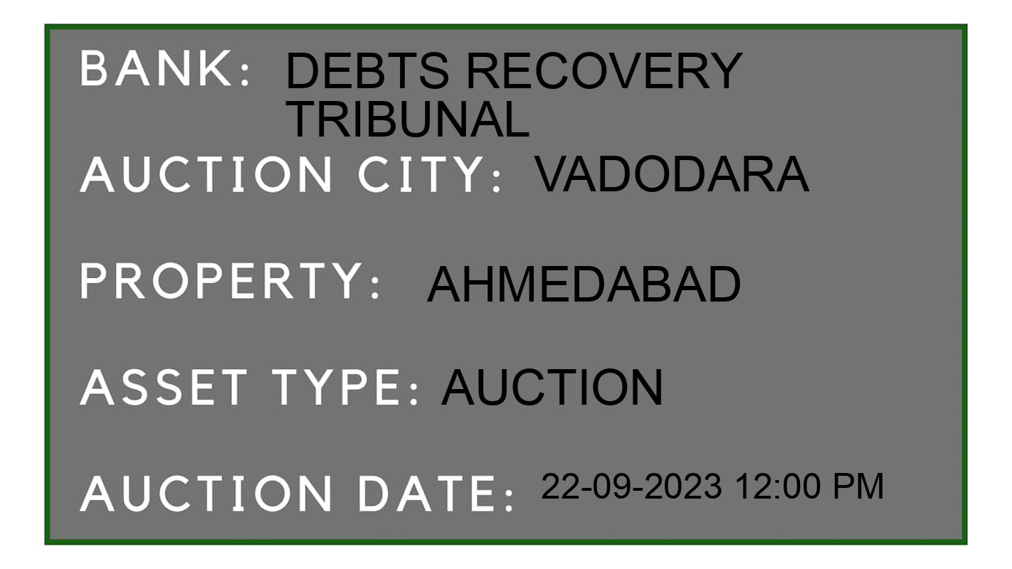 Auction Bank India - ID No: 178442 - Debts Recovery Tribunal Auction of Debts Recovery Tribunal Auctions for House in Ankodiya, Vadodara