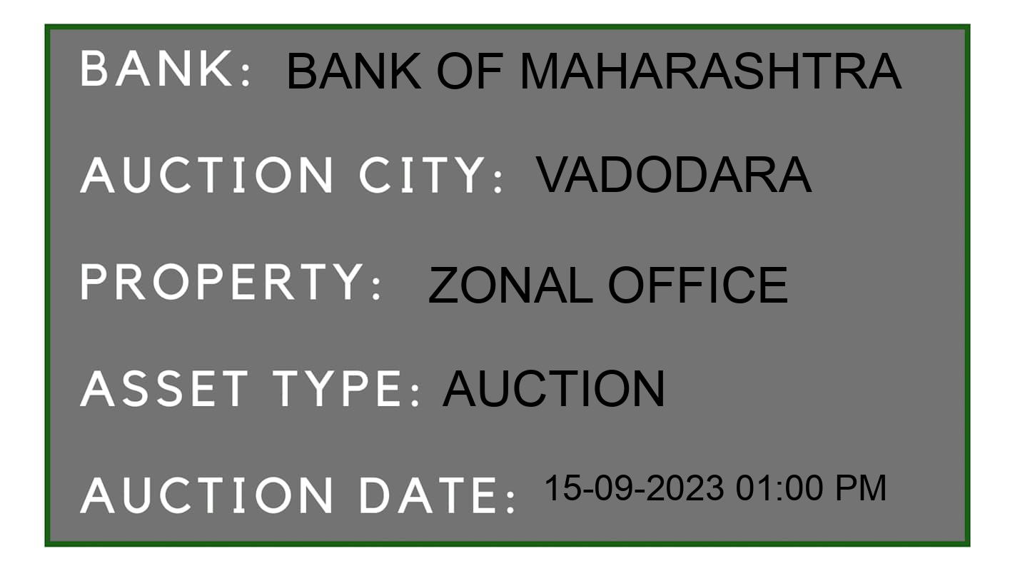 Auction Bank India - ID No: 178693 - Bank of Maharashtra Auction of Bank of Maharashtra Auctions for Plot in Vadodara, Vadodara