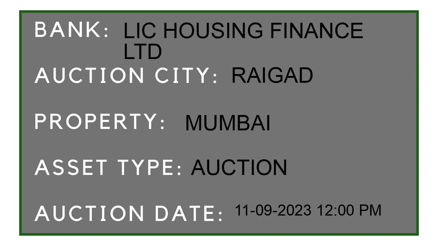 Auction Bank India - ID No: 178953 - LIC Housing Finance Ltd Auction of LIC Housing Finance Ltd Auctions for Residential Flat in Panvel, Raigad