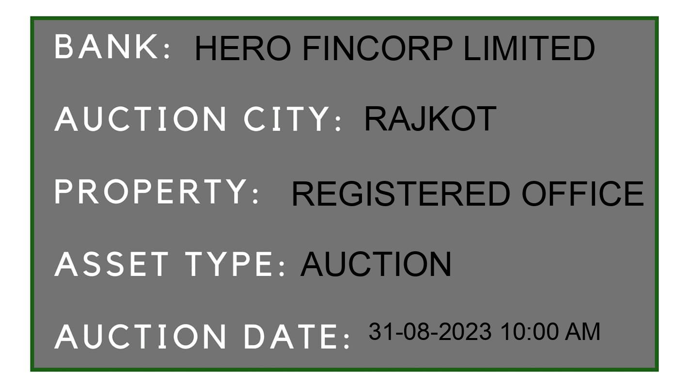 Auction Bank India - ID No: 179257 - Hero Fincorp Limited Auction of Hero Fincorp Limited Auctions for Commercial Office in Rajkot, Rajkot