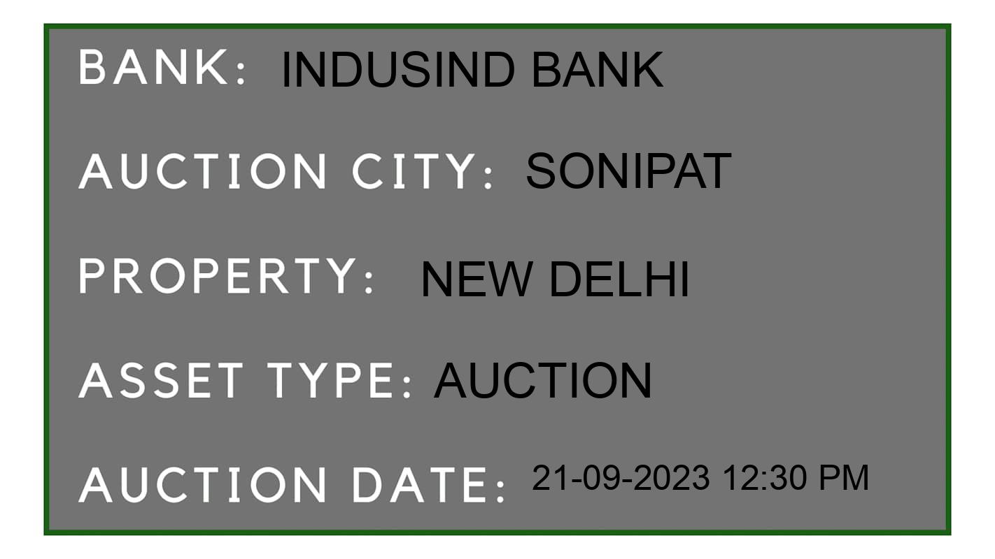 Auction Bank India - ID No: 179271 - IndusInd Bank Auction of IndusInd Bank Auctions for Residential Flat in Kundli, Sonipat