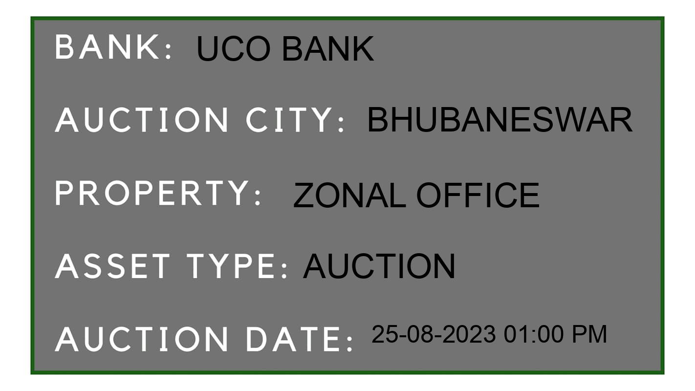 Auction Bank India - ID No: 179454 - UCO Bank Auction of UCO Bank Auctions for Plot in Keonjhar, Bhubaneswar