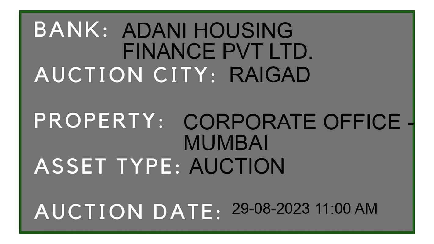 Auction Bank India - ID No: 179867 - Adani Housing Finance Pvt Ltd. Auction of Adani Housing Finance Pvt Ltd. Auctions for Residential Flat in Khalapur, Raigad