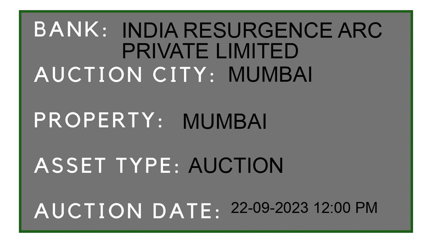 Auction Bank India - ID No: 179892 - India Resurgence ARC Private Limited Auction of India Resurgence ARC Private Limited Auctions for Commercial Shop in Andheri West, Mumbai