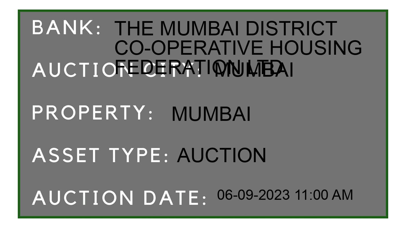 Auction Bank India - ID No: 180014 - The Mumbai District Co-operative Housing Federation Ltd. Auction of The Mumbai District Co-operative Housing Federation Ltd. Auctions for Commercial Shop in Mumbai City, Mumbai