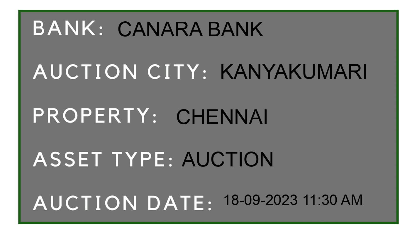 Auction Bank India - ID No: 180467 - Canara Bank Auction of Canara Bank Auctions for Plot in Thovalai, Kanyakumari