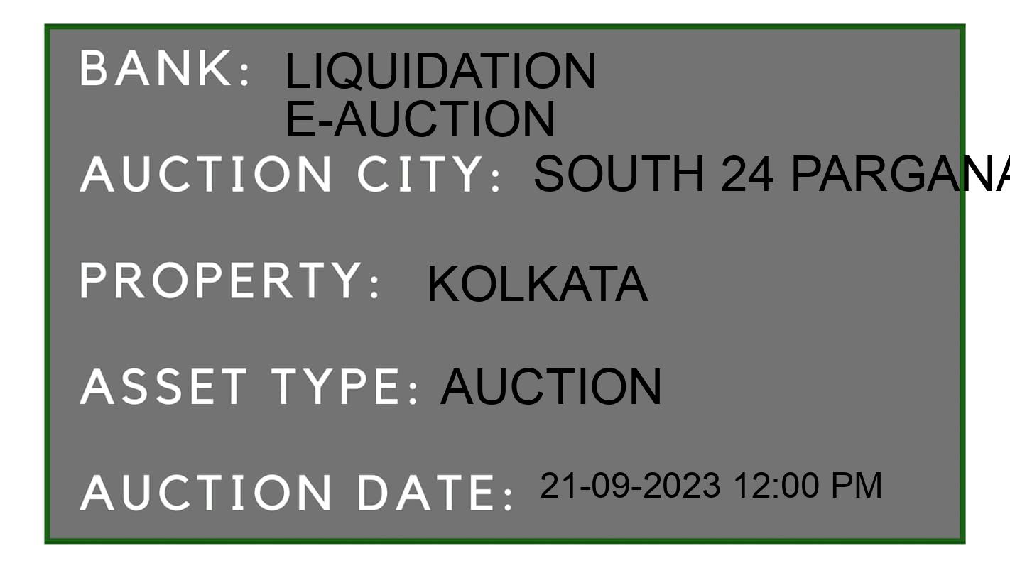 Auction Bank India - ID No: 180618 - Liquidation E-Auction Auction of Liquidation E-Auction Auctions for Land And Building in South 24 Parganas, South 24 Parganas