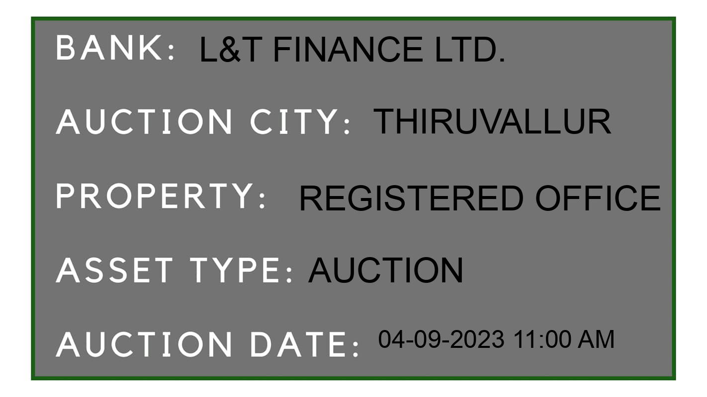 Auction Bank India - ID No: 180739 - L&T Finance Ltd. Auction of L&T Finance Ltd. Auctions for Residential House in Thiruvallur, Thiruvallur