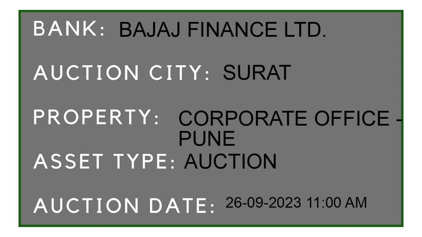 Auction Bank India - ID No: 180821 - Bajaj Finance Ltd. Auction of Bajaj Finance Ltd. Auctions for Non- Agricultural Land in Dhumbhal, Surat