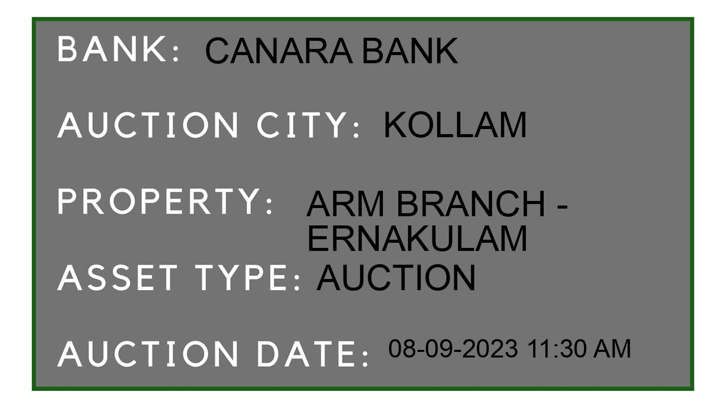 Auction Bank India - ID No: 181025 - Canara Bank Auction of Canara Bank Auctions for Land And Building in Kottarakkara, Kollam