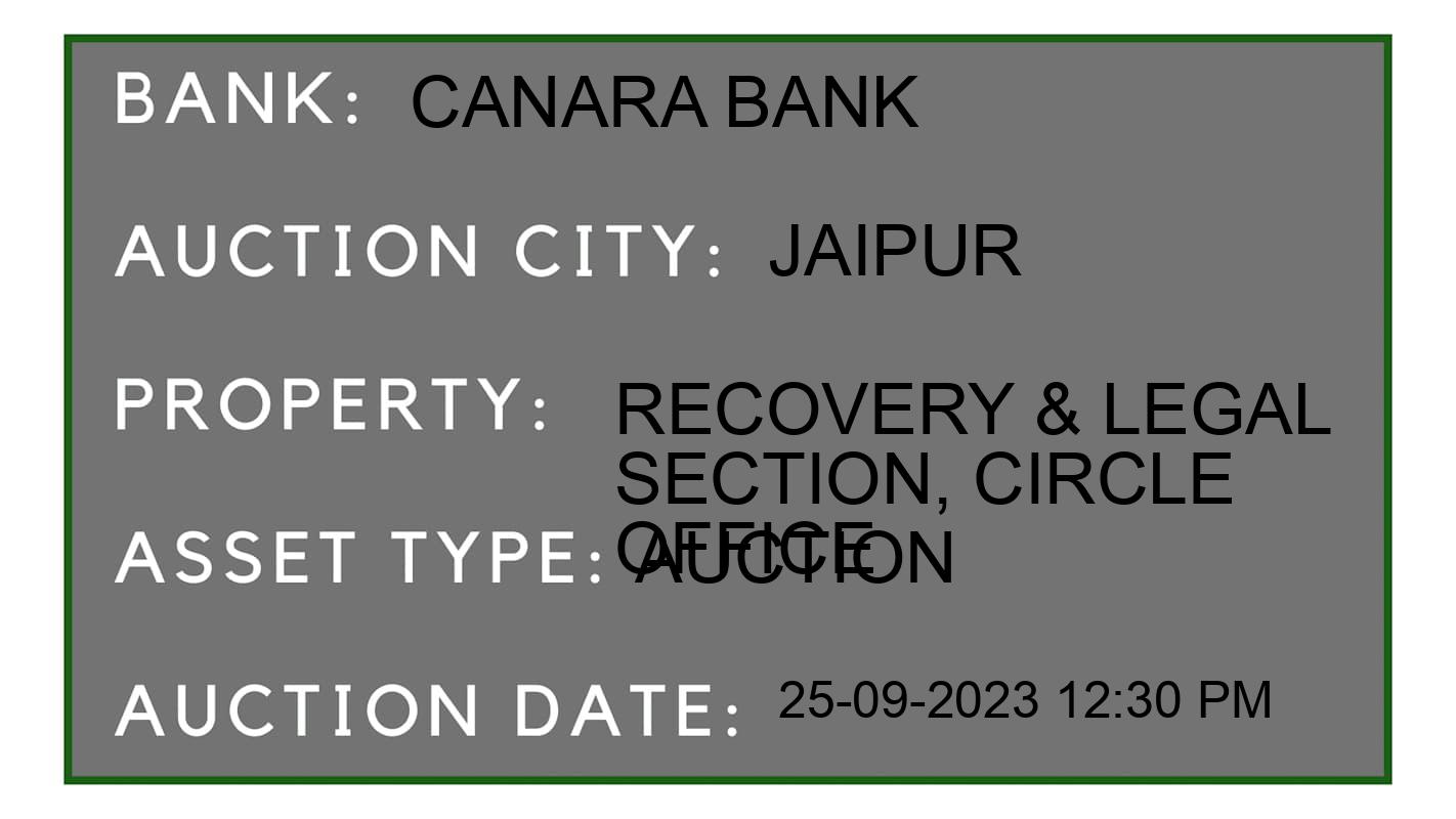 Auction Bank India - ID No: 181160 - Canara Bank Auction of Canara Bank Auctions for Plot in Phagi, Jaipur