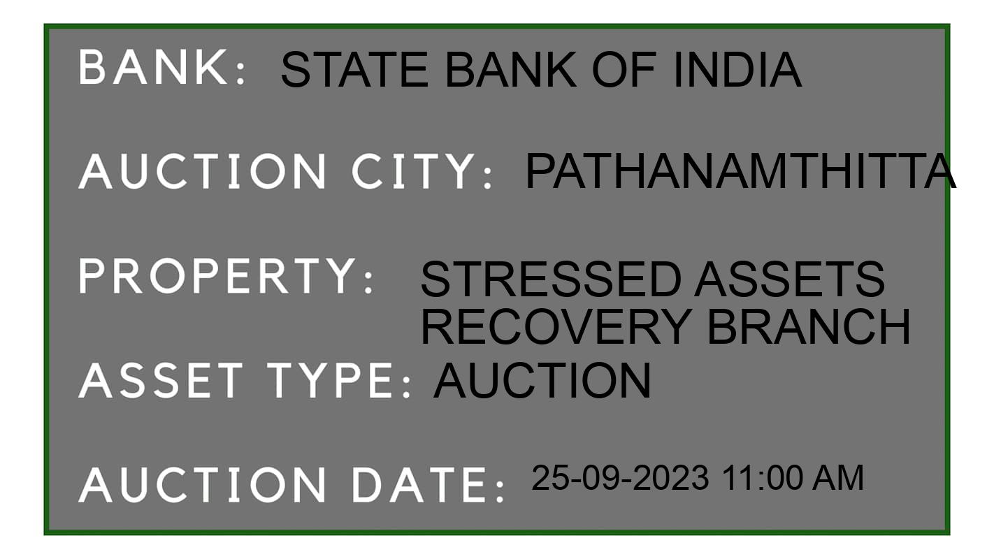Auction Bank India - ID No: 181165 - State Bank of India Auction of State Bank of India Auctions for Land And Building in Adoor, Pathanamthitta