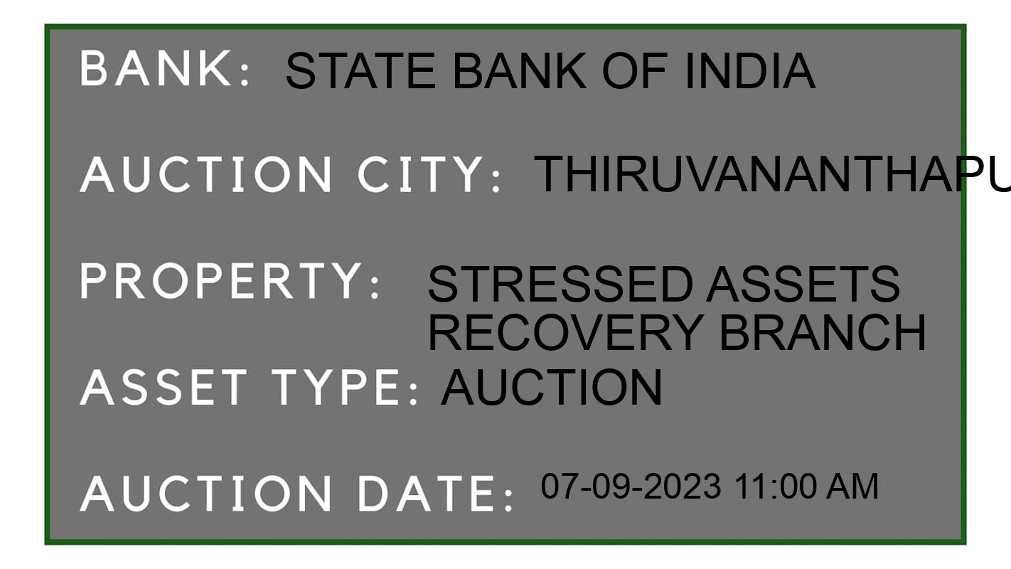 Auction Bank India - ID No: 181220 - State Bank of India Auction of State Bank of India Auctions for Land in Tiruvananthapuram, Thiruvananthapuram