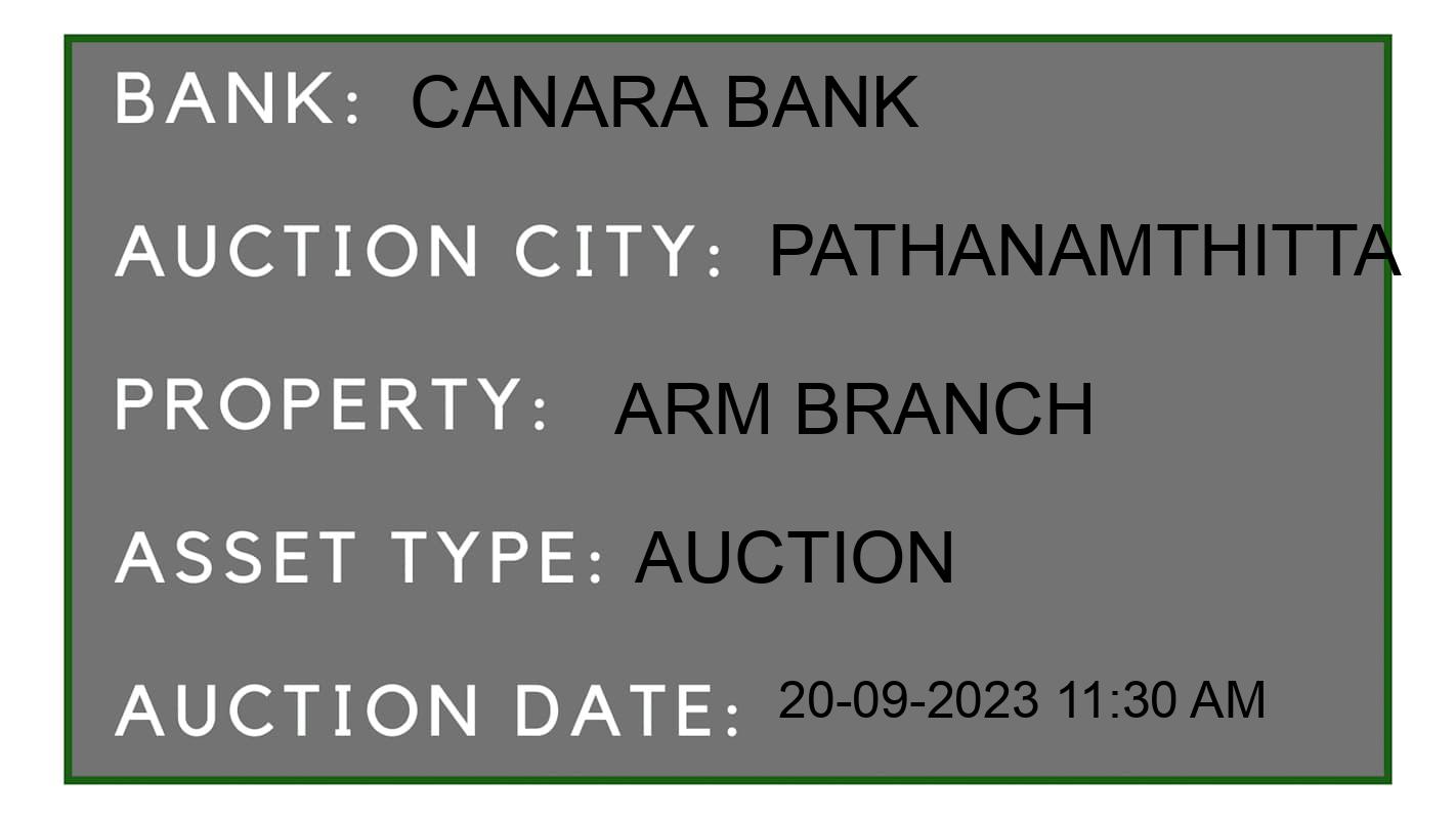 Auction Bank India - ID No: 181363 - Canara Bank Auction of Canara Bank Auctions for Land And Building in Kidangannoor, Pathanamthitta
