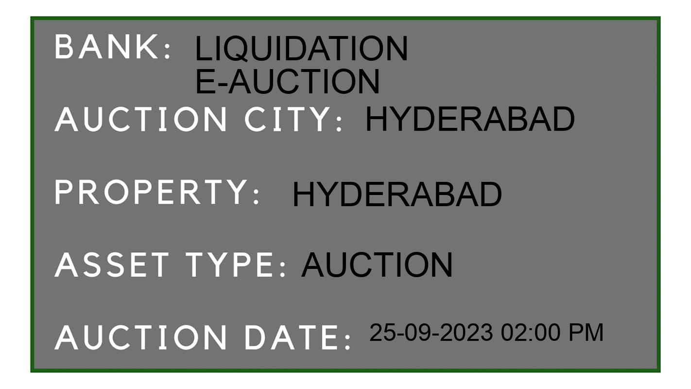 Auction Bank India - ID No: 181427 - Liquidation E-Auction Auction of Liquidation E-Auction Auctions for Residential Flat in Ameerpet, Hyderabad