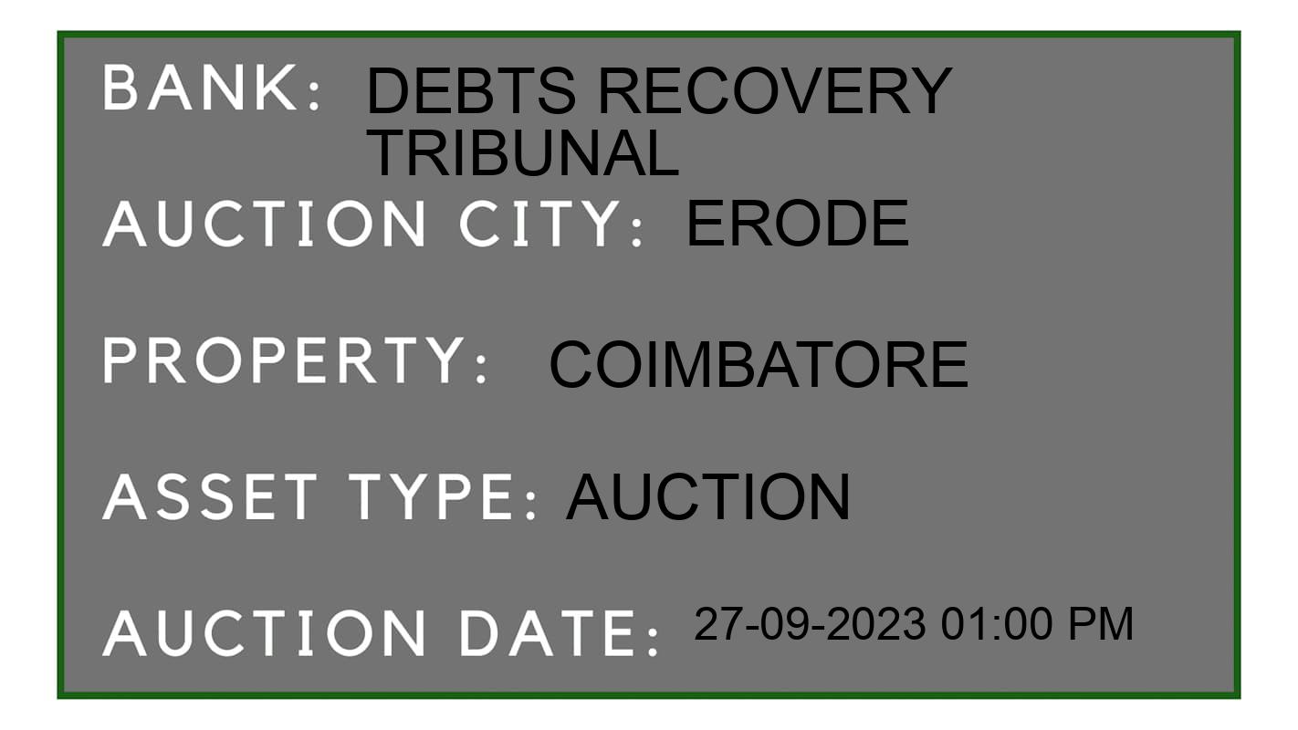 Auction Bank India - ID No: 181754 - Debts Recovery Tribunal Auction of Debts Recovery Tribunal Auctions for Plot in Gobichettipalayam, Erode