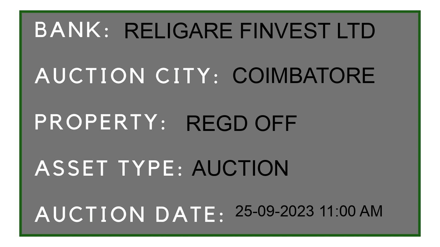 Auction Bank India - ID No: 181848 - Religare Finvest Ltd Auction of Religare Finvest Ltd Auctions for Plot in Annur, Coimbatore