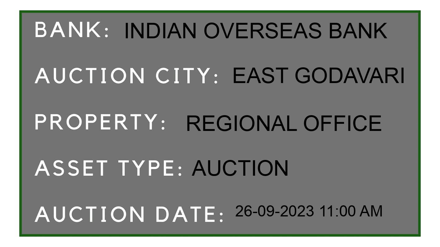 Auction Bank India - ID No: 181892 - Indian Overseas Bank Auction of Indian Overseas Bank Auctions for Plot in Katrenikona Mandal, East Godavari