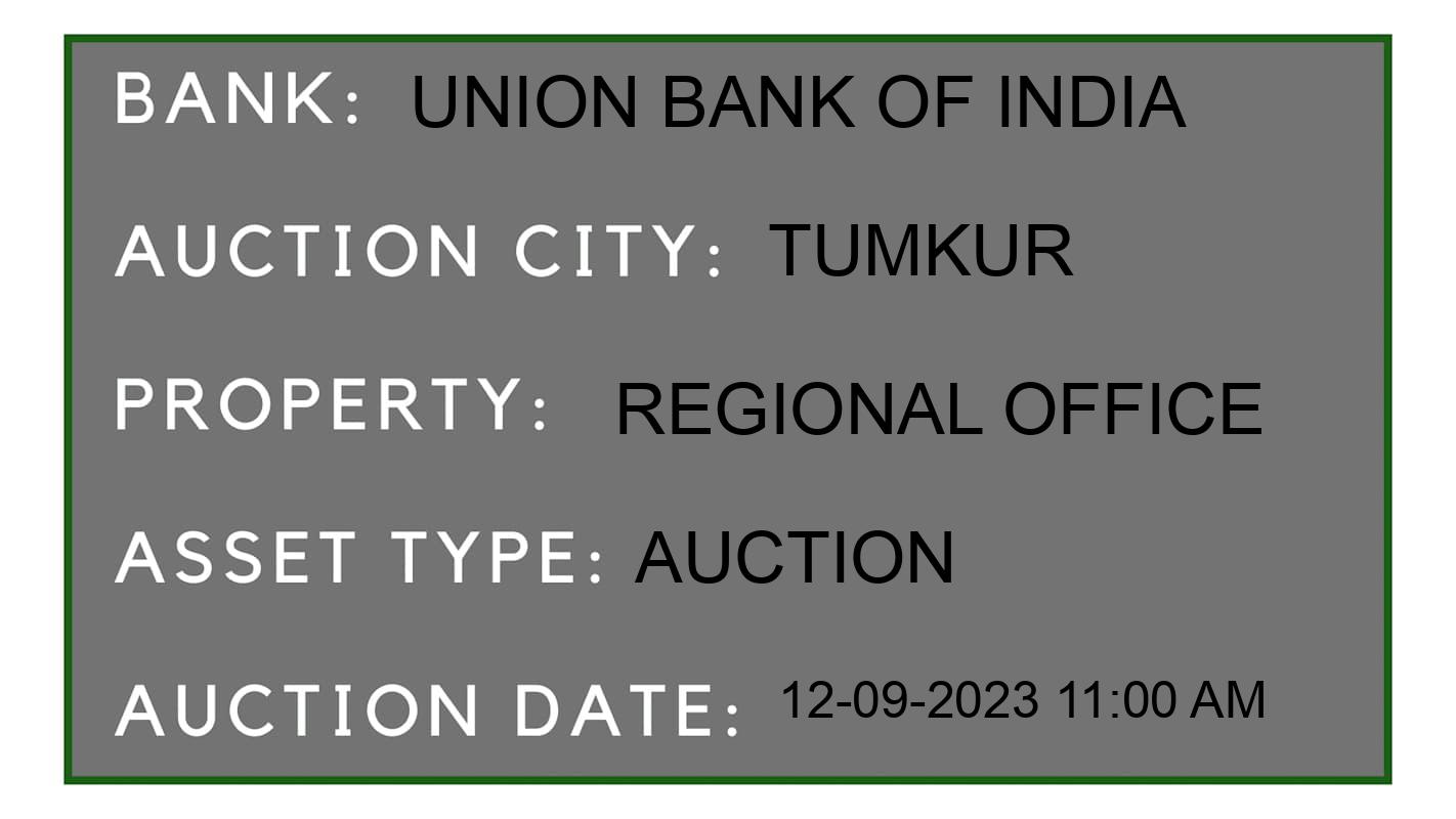 Auction Bank India - ID No: 181950 - Union Bank of India Auction of Union Bank of India Auctions for Plot in Tumkur, Tumkur
