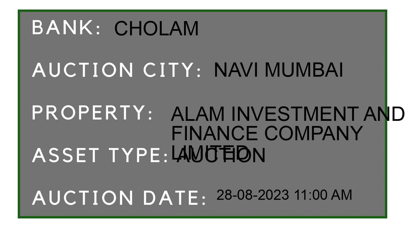 Auction Bank India - ID No: 182022 - Cholam Auction of Cholamandalam Investment And Finance Company Limited Auctions for Residential Flat in Benkode, Navi Mumbai