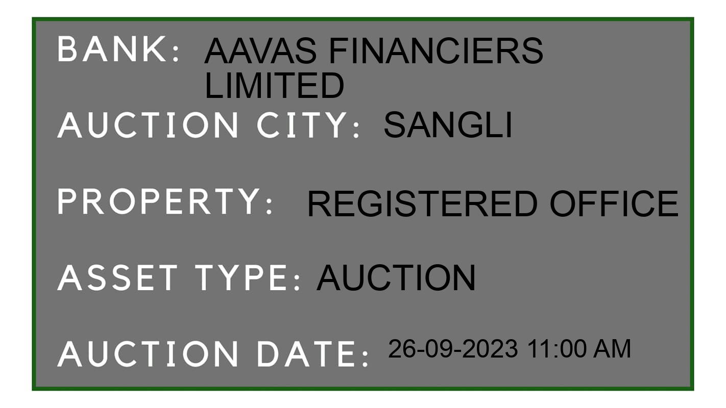 Auction Bank India - ID No: 182362 - Aavas Financiers Limited Auction of Aavas Financiers Limited Auctions for Residential Flat in Walwa, Sangli