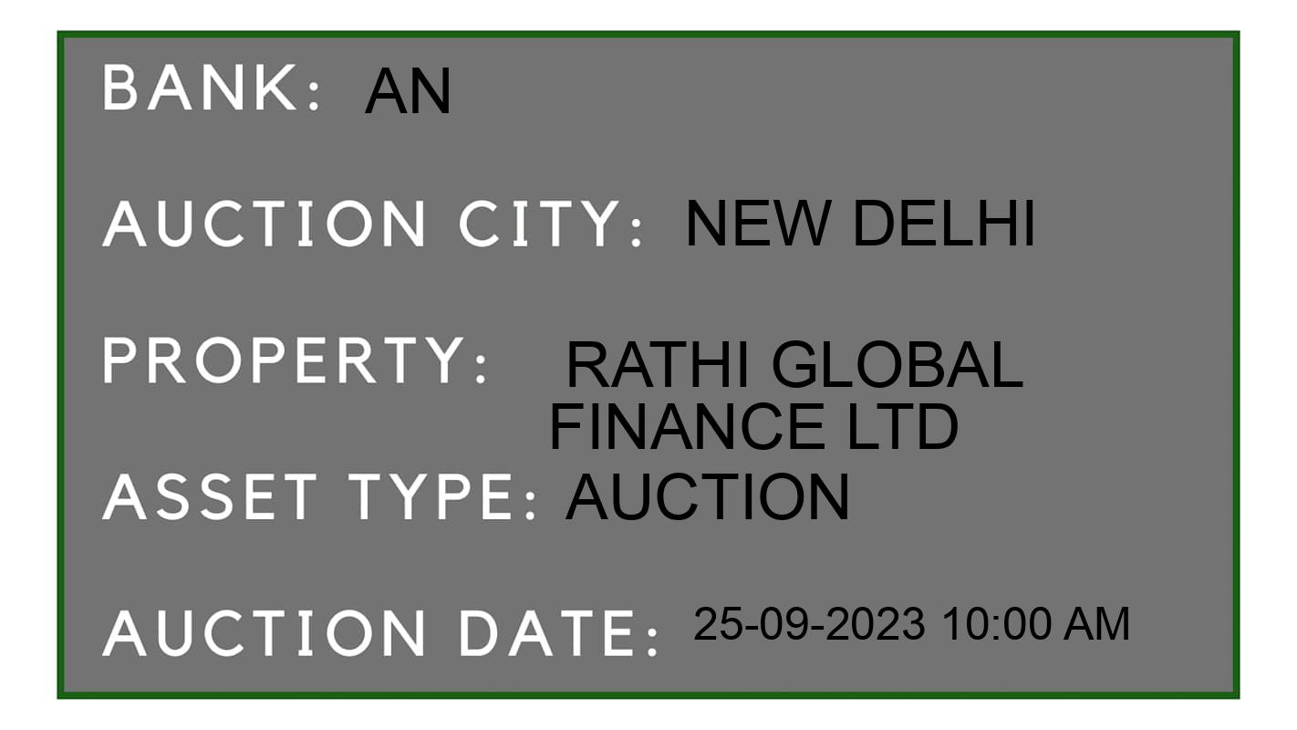 Auction Bank India - ID No: 182560 - An Auction of Anand Rathi Global Finance Ltd Auctions for Residential Flat in Azadpur, New Delhi