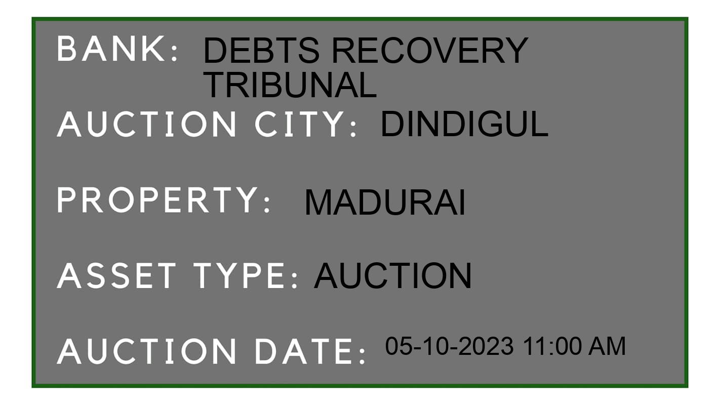 Auction Bank India - ID No: 182719 - Debts Recovery Tribunal Auction of Debts Recovery Tribunal Auctions for Plot in Dindigul, Dindigul