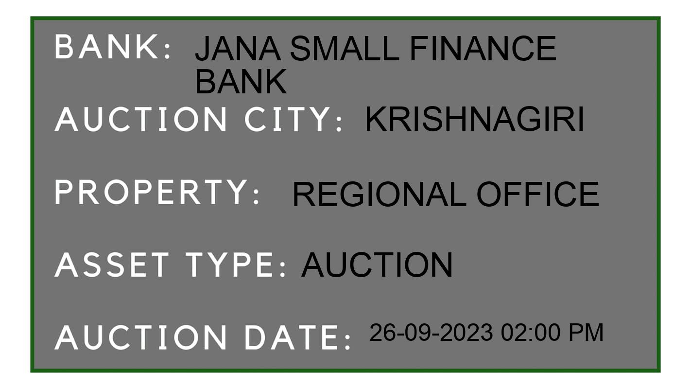 Auction Bank India - ID No: 182881 - Jana Small Finance Bank Auction of Jana Small Finance Bank Auctions for Plot in Kelamangalam, Krishnagiri
