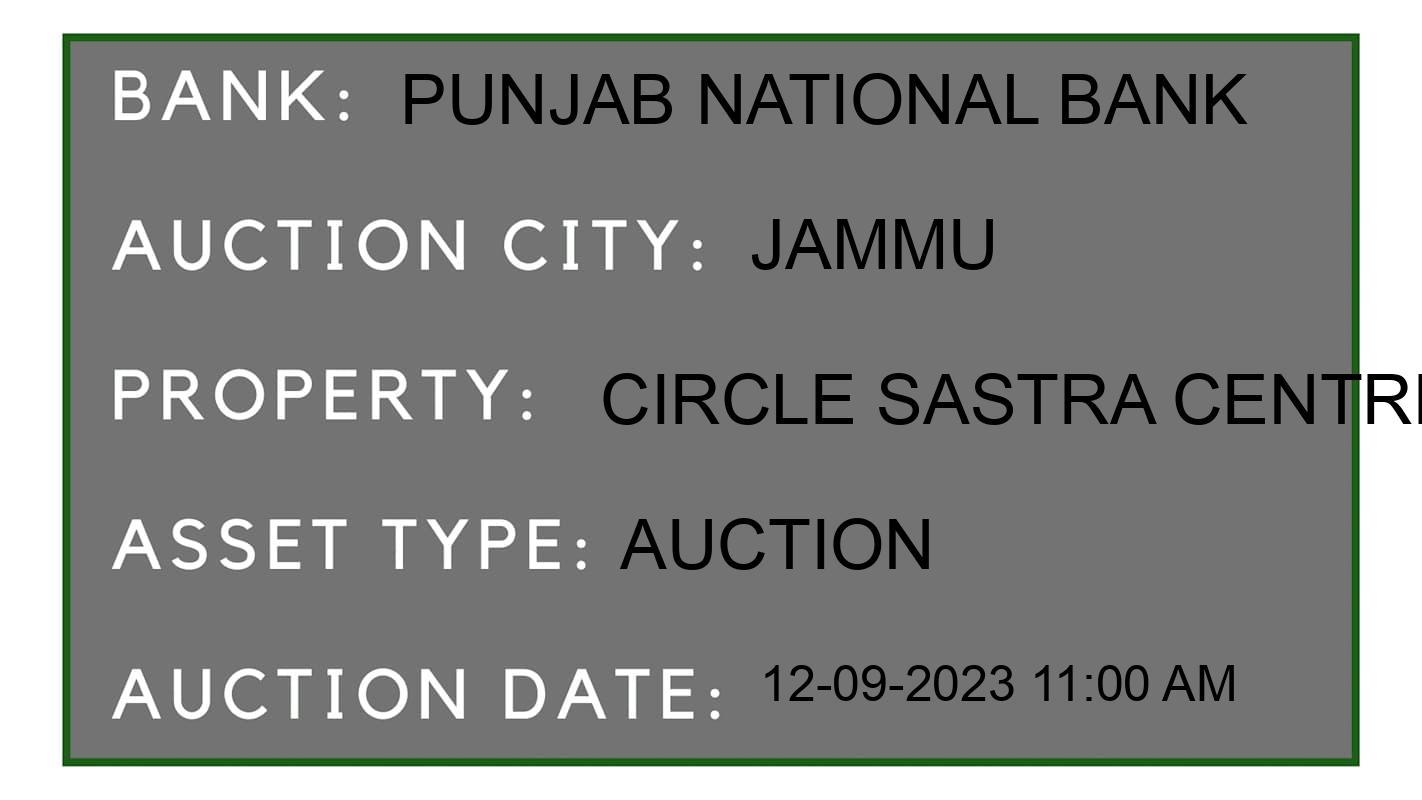 Auction Bank India - ID No: 182953 - Punjab National Bank Auction of Punjab National Bank Auctions for Factory Land & Building in jammu, Jammu