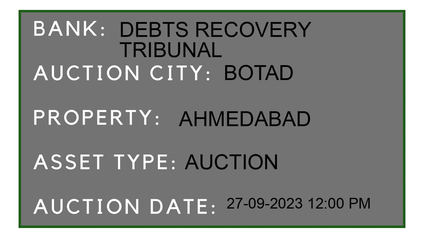 Auction Bank India - ID No: 183421 - Debts Recovery Tribunal Auction of Debts Recovery Tribunal Auctions for Plot in Botad, Botad