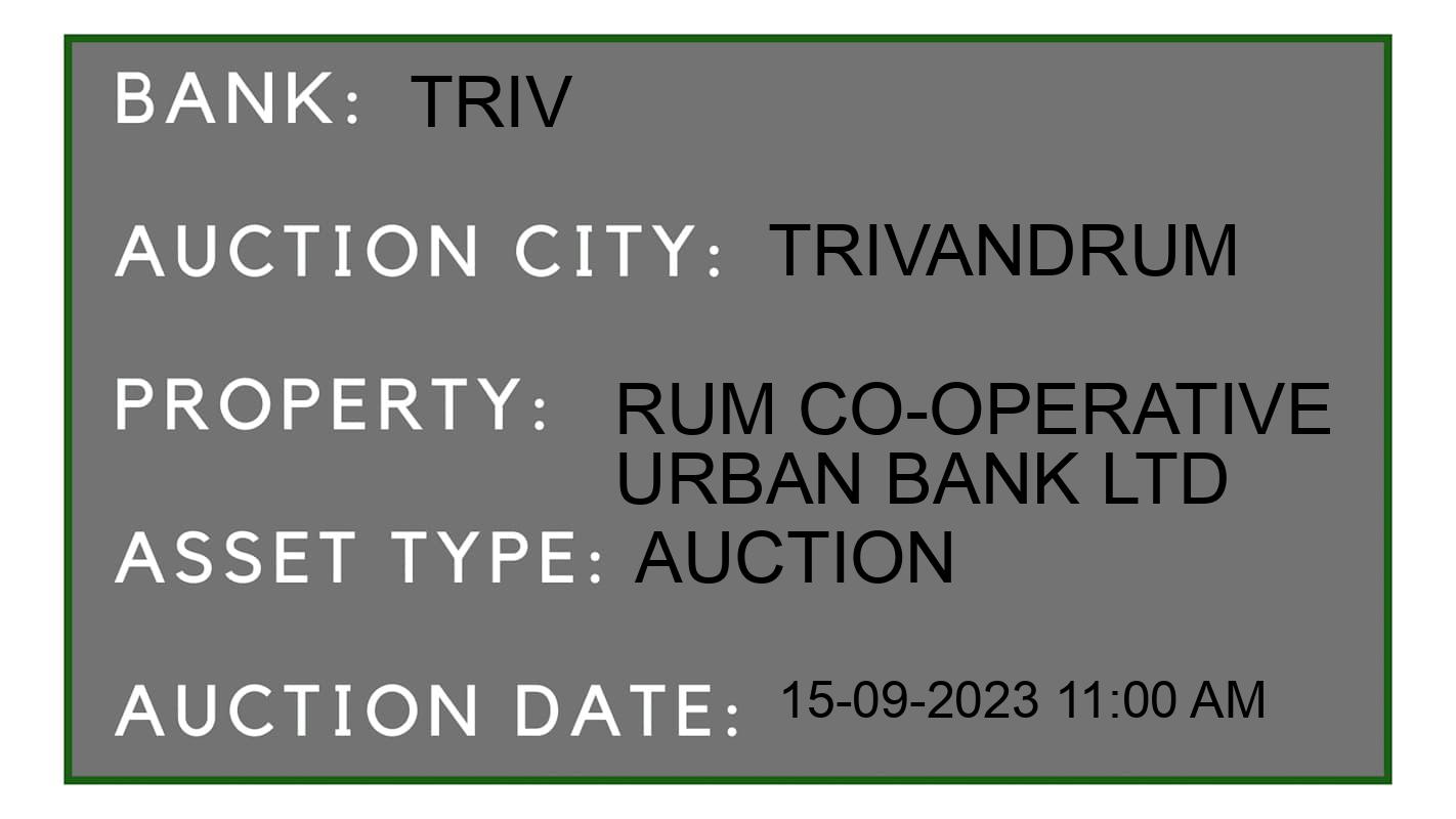 Auction Bank India - ID No: 183512 - Triv Auction of Trivandrum Co-operative Urban Bank Ltd Auctions for Plot in Uliyazhathra, Trivandrum
