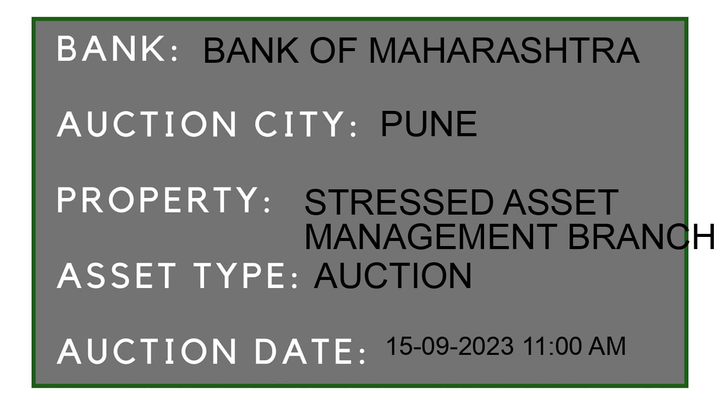 Auction Bank India - ID No: 183590 - Bank of Maharashtra Auction of Bank of Maharashtra Auctions for Commercial Office in Shivajinagar, Pune