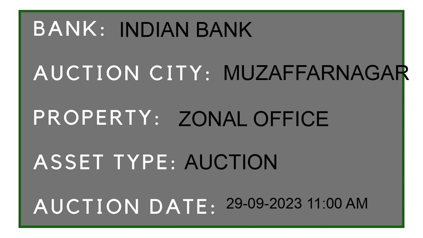 Auction Bank India - ID No: 183656 - Indian Bank Auction of Indian Bank Auctions for Land And Building in Muzafarnagar, Muzaffarnagar