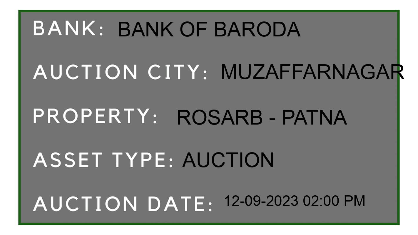 Auction Bank India - ID No: 183721 - Bank of Baroda Auction of Bank of Baroda Auctions for Land And Building in Muzafarnagar, Muzaffarnagar