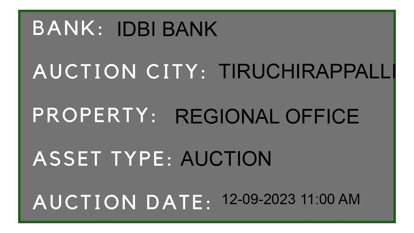 Auction Bank India - ID No: 183816 - IDBI Bank Auction of IDBI Bank Auctions for Plot in Srirangam Taluk, Tiruchirappalli