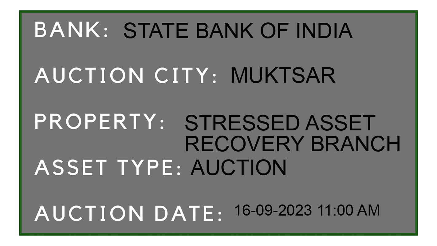 Auction Bank India - ID No: 184072 - State Bank of India Auction of State Bank of India Auctions for Plot in Malout, Muktsar