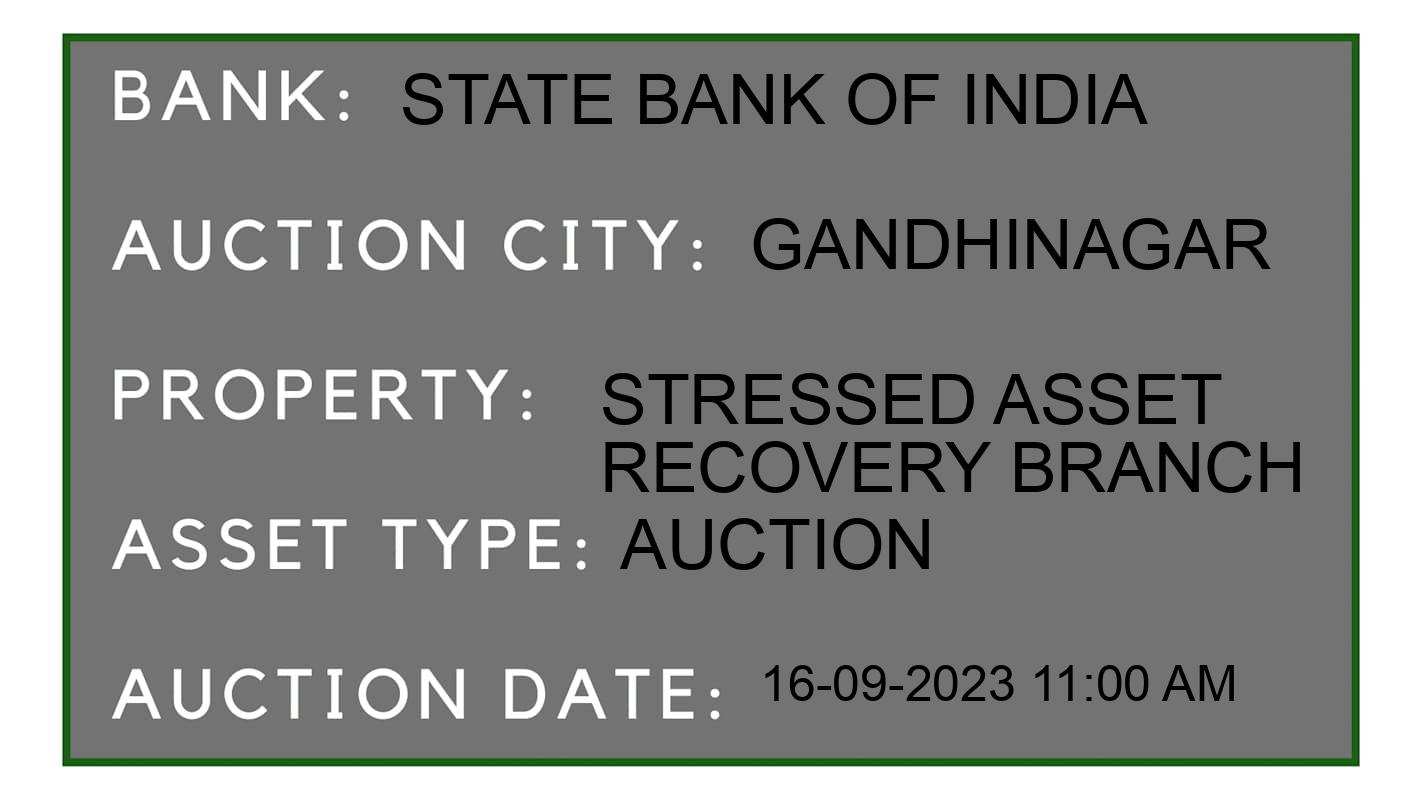 Auction Bank India - ID No: 184079 - State Bank of India Auction of State Bank of India Auctions for Residential House in Gandhinagar, Gandhinagar
