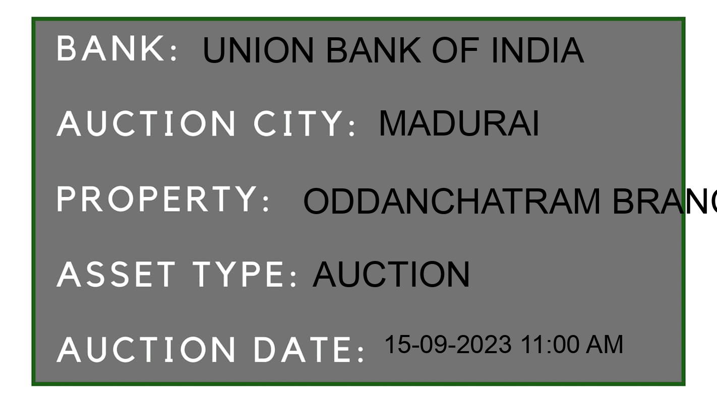 Auction Bank India - ID No: 184098 - Union Bank of India Auction of Union Bank of India Auctions for Plot in Madurai, Madurai