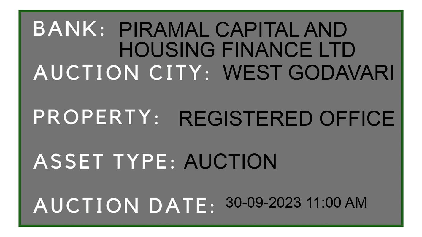 Auction Bank India - ID No: 184436 - PIRAMAL CAPITAL AND HOUSING FINANCE LTD Auction of PIRAMAL CAPITAL AND HOUSING FINANCE LTD Auctions for Residential Flat in Bhimavaram, West Godavari