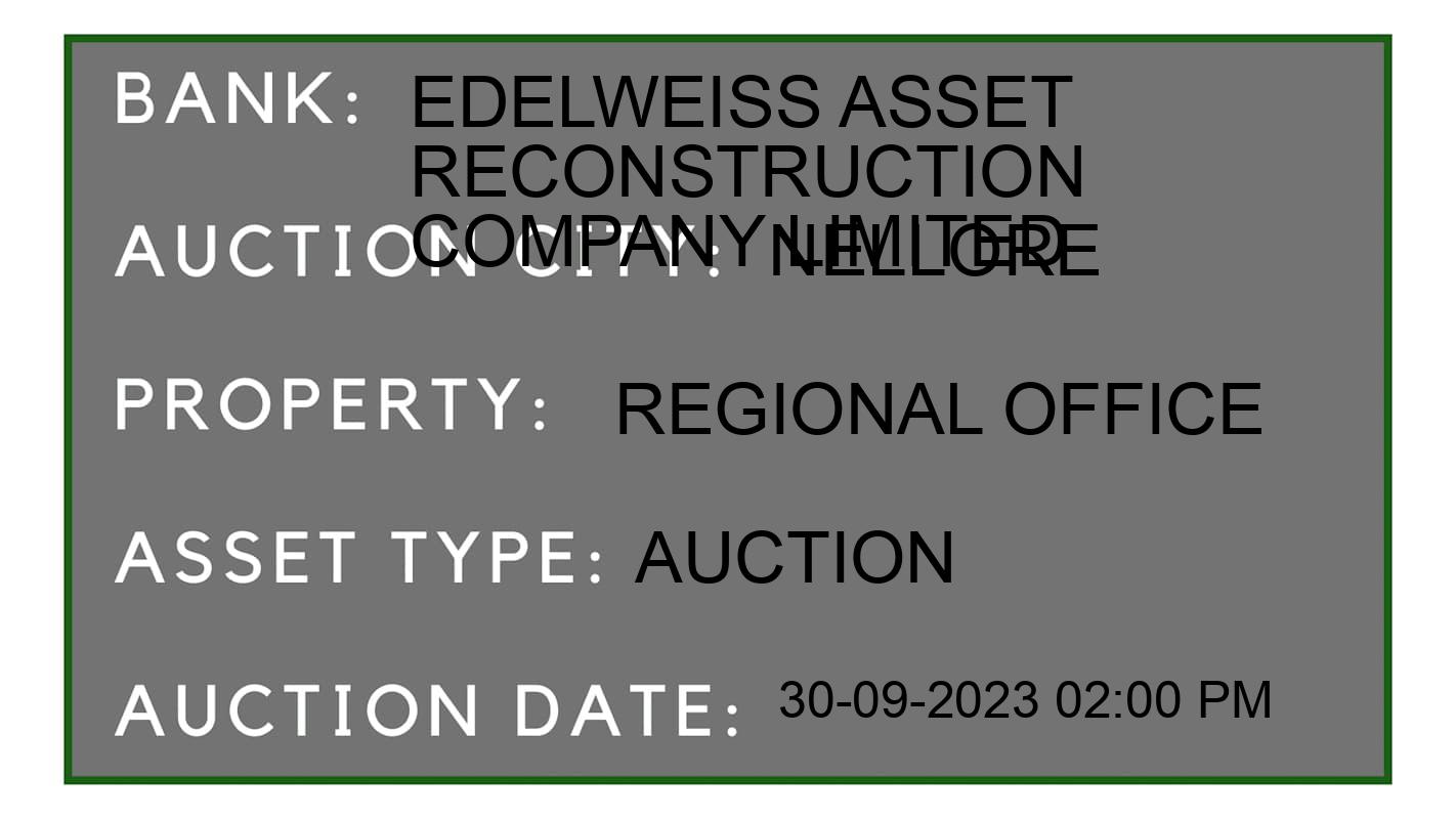 Auction Bank India - ID No: 184467 - Edelweiss Asset Reconstruction Company Limited Auction of Edelweiss Asset Reconstruction Company Limited Auctions for Plot in kavali, Nellore