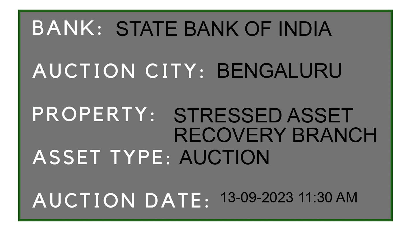 Auction Bank India - ID No: 184509 - State Bank of India Auction of State Bank of India Auctions for Vehicle Auction in Bengaluru, Bengaluru