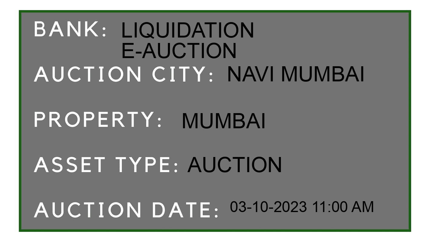Auction Bank India - ID No: 184512 - Liquidation E-Auction Auction of Liquidation E-Auction Auctions for Plant & Machinery in Navi Mumbai, Navi Mumbai