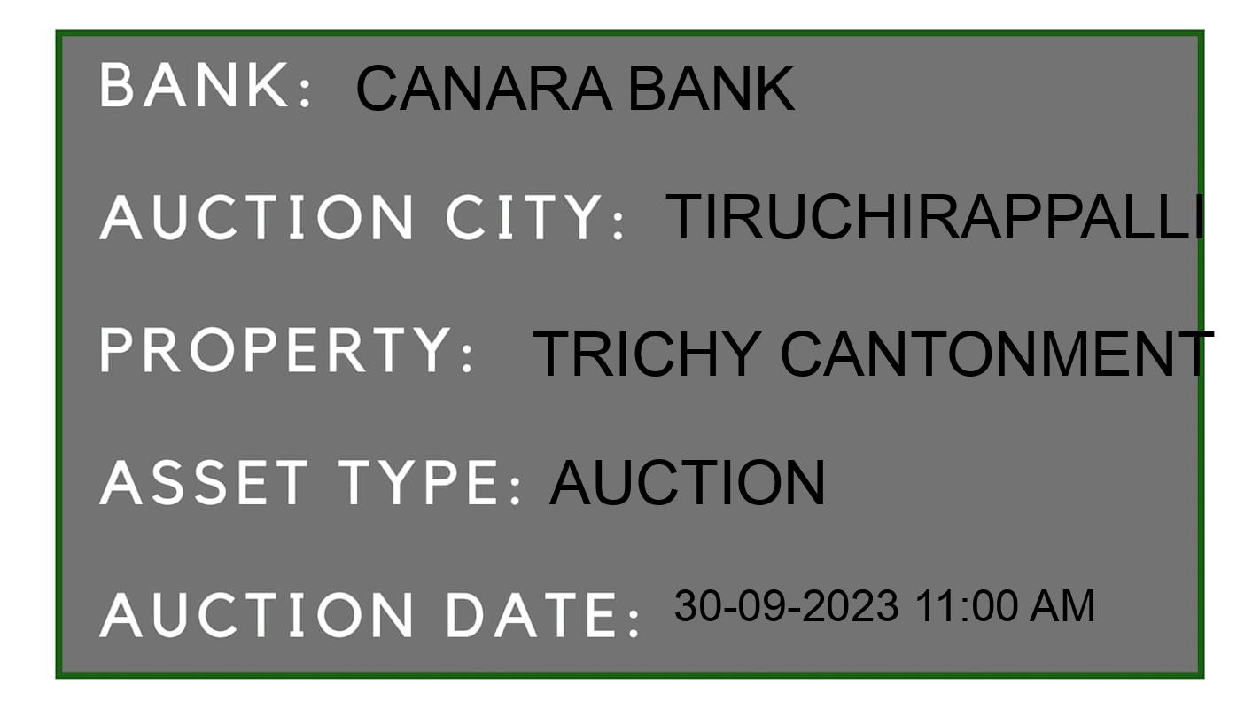 Auction Bank India - ID No: 184692 - Canara Bank Auction of Canara Bank Auctions for Plot in Thiruverumbur, Tiruchirappalli