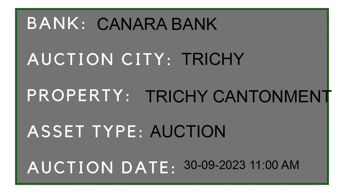 Auction Bank India - ID No: 184695 - Canara Bank Auction of Canara Bank Auctions for Plot in Trichy, Trichy