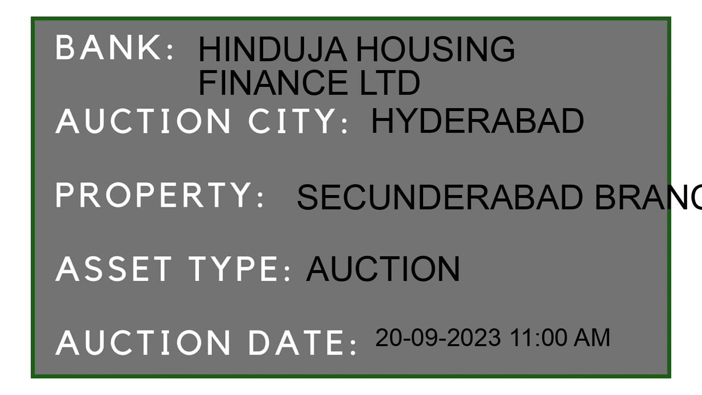 Auction Bank India - ID No: 184726 - Hinduja Housing Finance Ltd Auction of Hinduja Housing Finance Ltd Auctions for Residential House in Alwal, Hyderabad