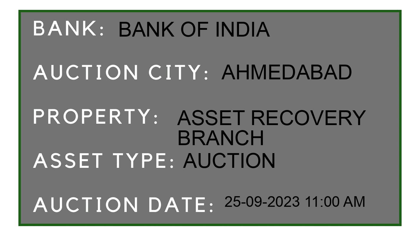 Auction Bank India - ID No: 184820 - Bank of India Auction of Bank of India Auctions for Land in Sanand, Ahmedabad